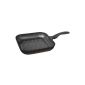 Culinario grill pan with environmentally friendly ecolon ceramic coating, induction, 28 x 28 cm, gray (household goods)