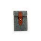 Apple iPhone 6 Handytasche / Handyhülleaus tweed fabric with cow leather material: 7 (Electronics)