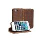 iPhone 5 5s shell GMYLE [Brown] PU Leather Case Wallet for iPhone 5 / 5S Case Case Book Style Bookcase (Wireless Phone Accessory)