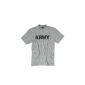 GREY TEE SHIRT ROUND NECK SHORT SLEEVE PRINTED AND BLACK ARMY US ARMY AIRSOFT Miltec 11063008 SIZE M (Miscellaneous)
