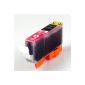 Print cartridge for Canon PIXMA: MP540 / MP540x / MP540 Refurbished / MP550 / MP560 / MP620 / MP620B / MP630 / MP640 / MP980 / MP990 - / MX860 / MX870 - / IP3600 / IP4600 / IP4600x / IP4600 Refurbished / IP4700 compatible (CLI 521M) with chip (Office supplies & stationery)