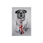 1art1 54255 Post Dogs Bulldog with George Tie Union Jack Rachael Hale 91 x 61 cm (Kitchen)