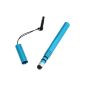Touch screen with stylus Universal BIRUGEAR cap and a jack adapter 3.5mm - Metallic Blue (Wireless Phone Accessory)