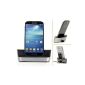 USB Dock Cradle Charger for Samsung Galaxy S4 i9500 i9505 Siv available with battery slot (Silver) (Electronics)