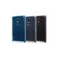 ECENCE LG Optimus L7 II P710 Set of 3 x protective shell Cover Shell Set of 3, black, blue, transparent 14040305 (Electronics)