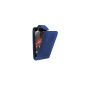 Blue Leather Case Cover for Sony Xperia SP (M35h) - Flip Case Pouch Cover + 2 Movies / Screens Protections (Electronics)