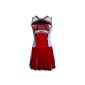 Debardeur Petticoat Pom Pom-pom cheerleader cheer leaders S (30-32) 2 parts nine red suit costume (Clothing)