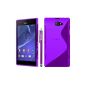 BAAS® Sony Xperia M2 - S-Line Silicone Gel Case Purple + Stylus For Capacitive Touch Screen (Electronics)