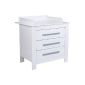 Changing table changing table in white with 3 spacious drawers (Baby Product)