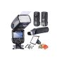 Neewer® MK910 i-TTL * High Speed ​​Sync * 1 / 8000s HSS LCD display Speedlite master / slave flash Speedlight set for Nikon D3S D50 D60 D70 D70S D80 D80S D200 D300 D300S D700 D3000 D3100 D5000 D5100 D7000 and any other Nikon DSLR cameras , includes: (1) Neewer MK910 flash + (1) 3 in 1 2.4GHz Wireless Flash Trigger + (1) 35-piece color gel filters + (1) 6x8 "/ 20x15cm Softbox + dome (1) Deluxe Box Blitz + (2) Cable (N1-N3 cable + cable) (Electronics)