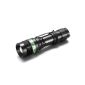 Flashlight 500LM 3-in-1 with Cree LED flashlight, bicycle lamp and head lamp with adjustable focus, incl. Free, HandAcc