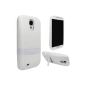 Cover with Stand for cordless King Power Battery - Samsung Galaxy S4 i9500, i9505 LTE - White (Electronics)