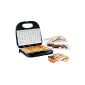 HOBERG Multi-Star 3-in-1, waffle maker, sandwich maker and contact grill with CERASLIDE BIO-LON CERAMIC non-stick coating, Black (Kitchen)