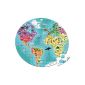 Janod - J02926 - Puzzle - Geography - Blue Planet - Suitcase - Front / Back - 208 Rooms (Toy)