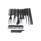 TRIXES Set of 10 plastic barber combs (Health and Beauty)