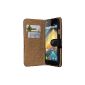 Slabo Flip Case Cover in BookStyle for Wiko Barry Dual SIM - genuine leather - black | black (Electronics)