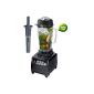 Professional Smoothie Maker Power Mixer Blender Icecrusher Black 2.0L BPA-free stainless steel knife (6 integrated steel blades) - with the powerful 3PS motor - ideal for green smoothies (household goods)