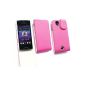 Kit Me Out UK - Sony Ericsson Xperia Ray (ST-18i) - shell leather protection Premium - Pink (Wireless Phone Accessory)