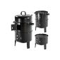 TecTake 3in1 BBQ GRILL BARBECUE GRILL WAGON CHARCOAL SMOKER SMOKER (Kitchen)