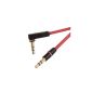 Cable audio jack 3.5 mm male and male elbow 90 degree - gold plating - 1 meter (Electronics)