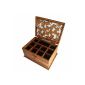 J-Roland bilayer carvings hollow hardwood jewelry box jewelry box jewelry box jewelry box beauty case jewelery box jewelry box wood Beautycase Organizer Storage Case Showcase Box with velvet for Necklaces Earrings Rings Accessories
