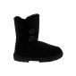 Women Double Fur Lined Button Fully Waterproof Winter Snow Boots (Clothing)