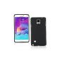 Me Out Kit FR TPU Gel Case + Screen Protector Film with microfiber for Samsung Galaxy Note 4 - black frost printing (Wireless Phone Accessory)
