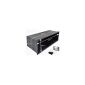 Radioblende / storage compartment - Universal - black / DIN (electronic)