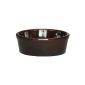 K & K Dog Food Bowl V = 3.8 liters brown 28x11 cm of heavy stoneware ceramic (Misc.)