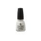CHINA GLAZE Nail Lacquer with Nail Hardner - White On White (Health and Beauty)