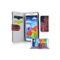 Samsung Galaxy S5 Handyhülle including Displayfolie & Touch Pen Purple Flowers (Electronics)