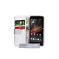 Sony Xperia Z Case Case White PU Leather Wallet Case (Accessory)