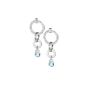 Morellato - SRR15 - Eclipse - Female Earrings Ears - Bright Steel - White Crystals - Light Blue Topaz - 5 cm (Jewelry)