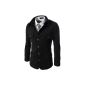 TheLees (DJK7) Men's casual single-breasted Slim Fit Stretch Jacket (Textiles)