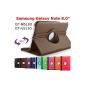 King Cameleon BROWN for Samsung Galaxy Note 8.0 8 '' N5100 / N5110 - Cover Cover Multi Angle ROTARY 360 - Many colors available - Shell Case PU LEATHER, 360 ° rotation, Stand (Electronics)