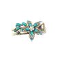 Womdee (TM) Retro style jewel beautiful flower crystal hair pins Hair Pins Antique Bronze & Light Blue + Geschenkte Necklace (Personal Care)