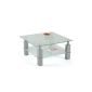Presto Mobilia 10840 coffee table glass table table 78x78x40 cm Benni glass (household goods)