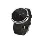 Motorola Moto 360 Watch connected Android device Wear for Android 4.3 and above - Grey Leather (Accessory)