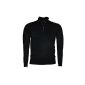 UGHOLIN Men cashmere sweater with zip neck, Eliott - Black (Textiles)