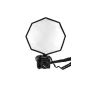 Mini Octagon Softbox for Aufsteckblitze- Photo Life of MF-30 30x30 cm diffuser with silver reference inside and universal connection (electronic)