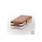 Exclusive Leather Case for iPhone 4 & 4S case from Brazilian leather of MACOON, color: caramel brown (Wireless Phone Accessory)