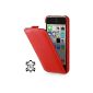 Cover StilGut UltraSlim Leather Case for Apple iPhone 5c, red (Wireless Phone Accessory)