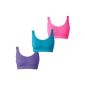 UnsichtBra® Set of 3 comfort bra with pads: pink, blue and purple.  Gr.  S - XXXL (Genbra_PiBlLi) (Textiles)