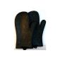 SiliconeCuisine - 1 pair of kitchen gloves / Pot Holder - Black - 10 year warranty