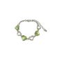 SG PARIS FASHION JEWELLERY BRACELET GLASS GREEN HEART (Jewelry)