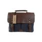 Top BAG® men genuine leather canvas briefcase laptop bag handbags messager bag, MC6807
