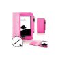 ForeFront Cases® Kindle Paperwhite 3G + Wi-Fi 6 inches - artificial leather - Magnetic Auto Sleep / Wake function - included stylus - Pink