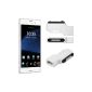 kwmobile® USB 2.0 Adapter with magnetic port for Sony Xperia Z1 / Z2 / Z3 / Compact in White (Wireless Phone Accessory)
