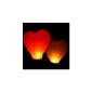 10 Skylaternender brand Colorama - heart shape - 95 x 95 cm
