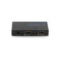 deleyCON HDMI Splitter / Distributor 2 Port Automatic - 3D Ready 1080p up - with amplifier - [IN 1x / 2x OUT] (optional)
